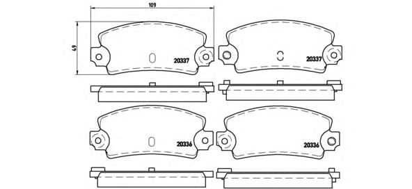 Гальмівні колодки BREMBO P 68 002