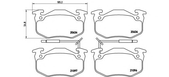 Тормозные колодки BREMBO P 68 015