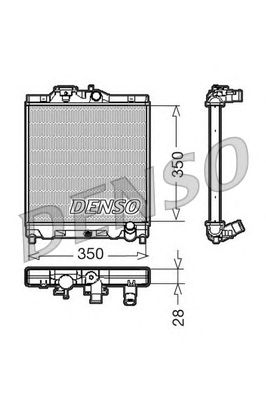 Радиатор, охлаждение двигателя DENSO DRM40004