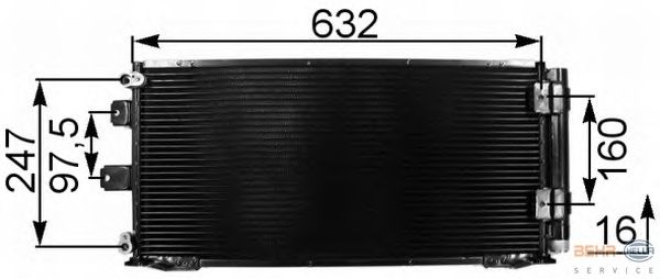 Радіатор кондиціонера HELLA 8FC 351 301-161
