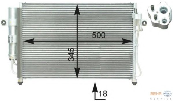 Радиатор кондиционера HELLA 8FC 351 302-651