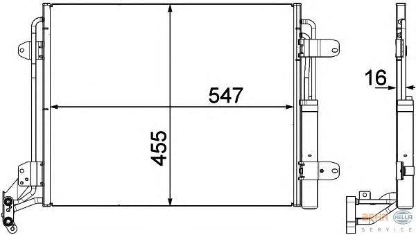 Радіатор кондиціонера HELLA 8FC 351 303-461