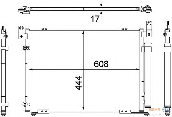 Радиатор кондиционера HELLA 8FC 351 304-421