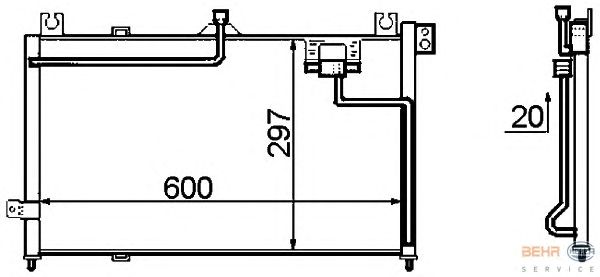 Радиатор кондиционера HELLA 8FC 351 306-121