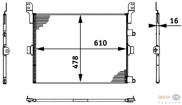 Радиатор кондиционера HELLA 8FC 351 317-661