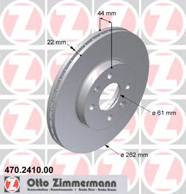 Гальмівний диск ZIMMERMANN 470.2410.00
