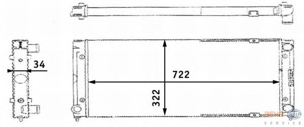 Радиатор, охлаждение двигателя HELLA 8MK 376 713-471