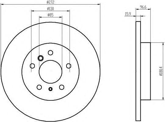 Тормозной диск HELLA 8DD 355 111-901 PRO