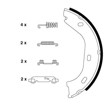 Тормозные колодки ручника HELLA 8DA 355 050-001