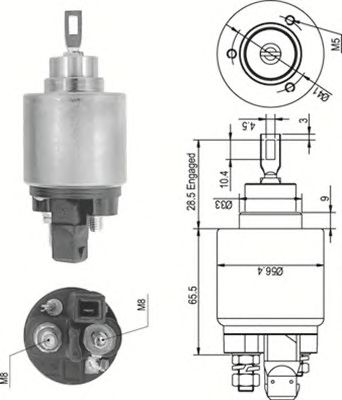 Втягує реле MAGNETI MARELLI 940113050343
