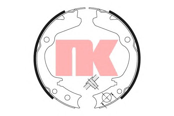 Тормозные колодки ручника NK 2744646