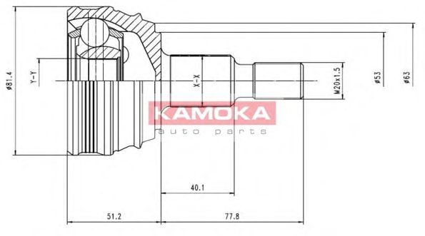 Комплект ШРУСов KAMOKA 6864