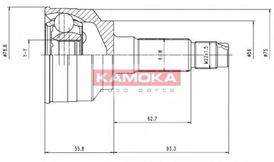 Комплект ШРУСов KAMOKA 7068