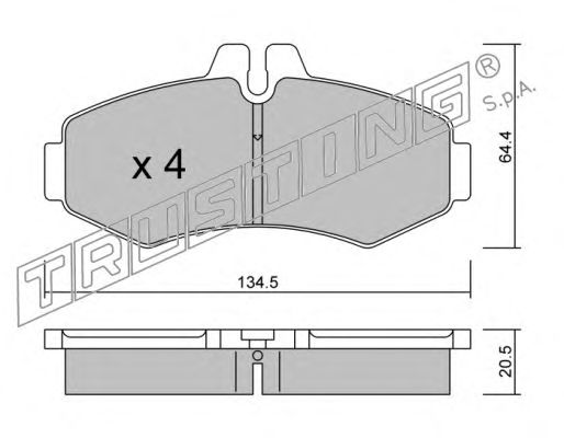 Тормозные колодки TRUSTING 589.0