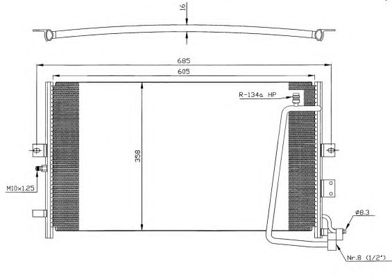 Радіатор кондиціонера NRF 35269