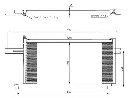 Радиатор кондиционера NRF 35369