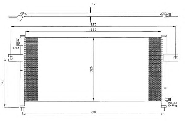 Радіатор кондиціонера NRF 35380