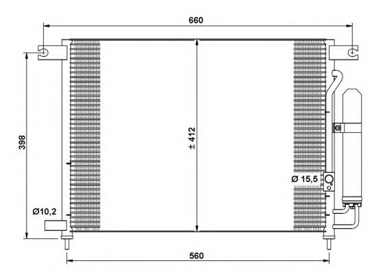Радиатор кондиционера NRF 35766