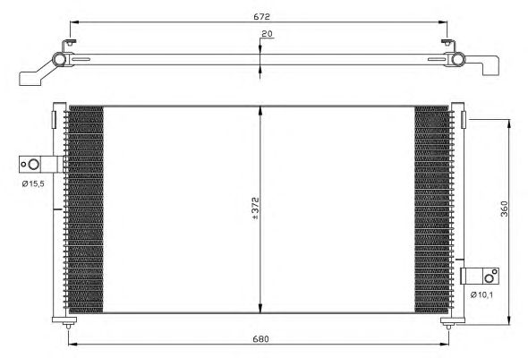 Радиатор кондиционера NRF 35877