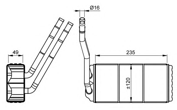 Радиатор отопителя NRF 54264