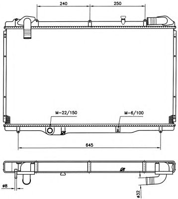 Радиатор, охлаждение двигателя NRF 54750