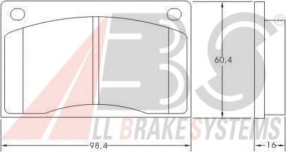 Тормозные колодки A.B.S. 36047