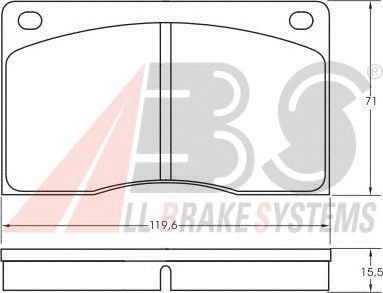Тормозные колодки A.B.S. 36341