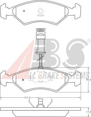 Тормозные колодки A.B.S. 36459