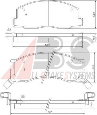 Тормозные колодки A.B.S. 36829