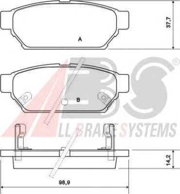 Тормозные колодки A.B.S. 36864