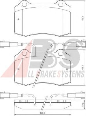 Гальмівні колодки A.B.S. 37041
