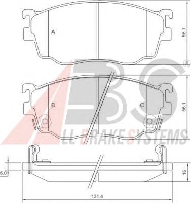Тормозные колодки A.B.S. 37189
