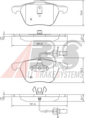 Тормозные колодки A.B.S. 37240