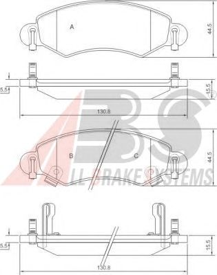 Тормозные колодки A.B.S. 37249