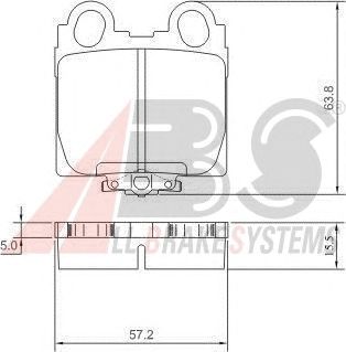 Тормозные колодки A.B.S. 37258
