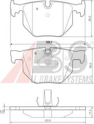 Тормозные колодки A.B.S. 37348