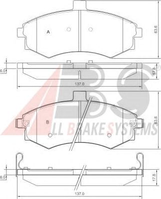 Тормозные колодки A.B.S. 37403