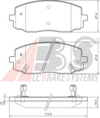 Тормозные колодки A.B.S. 37474