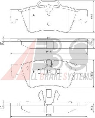 Тормозные колодки A.B.S. 37509