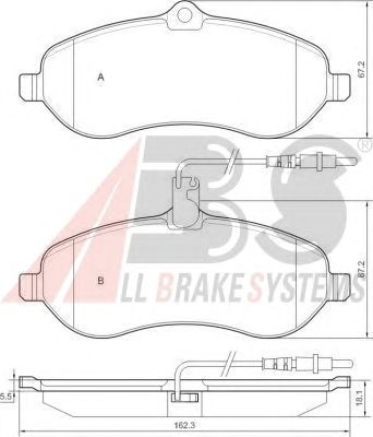 Тормозные колодки A.B.S. 37589