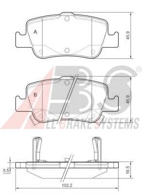 Тормозные колодки A.B.S. 37616