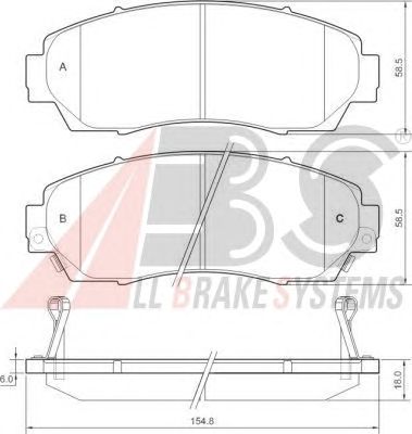 Тормозные колодки A.B.S. 37627