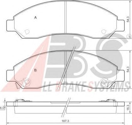 Тормозные колодки A.B.S. 37654