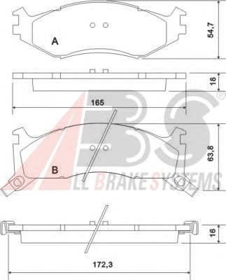 Тормозные колодки A.B.S. 38521