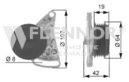 Натяжной ролик поликлинового ремня FLENNOR FS20948