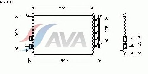 Радиатор кондиционера AVA QUALITY COOLING ALA5088
