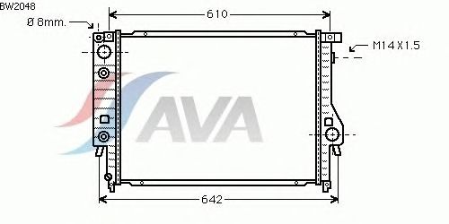 Радіатор, охолодження двигуна AVA QUALITY COOLING BW2048