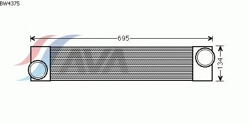 Интеркулер AVA QUALITY COOLING BW4375