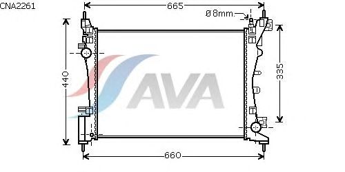 Радиатор, охлаждение двигателя AVA QUALITY COOLING CNA2261