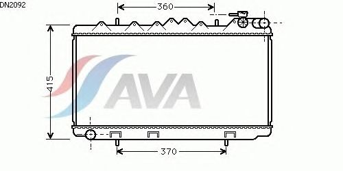 Радиатор, охлаждение двигателя AVA QUALITY COOLING DN2092